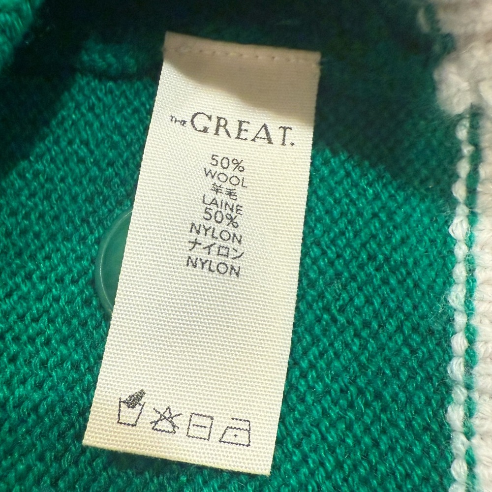 THE GREAT. Green and white Cardigan - Picture 6 of 9